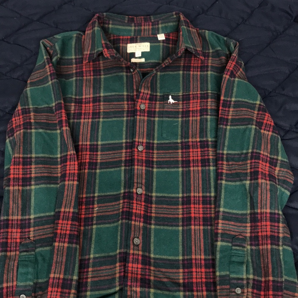Jack Wills Long Sleeve Green Flannel